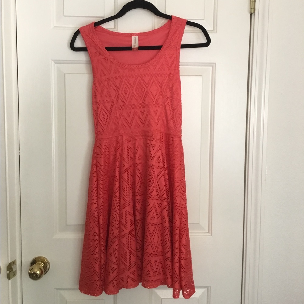 No Boundaries Red Orange Girl Dress